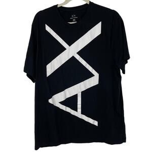 Armani Exchange Black With White AX Graphic Size XXL